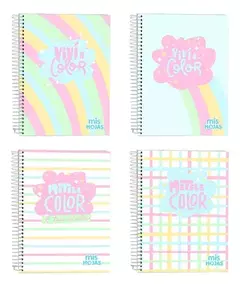 Cuaderno A5 100 hojas rayadas LINEA PASTEL (Consultar modelo disponible)