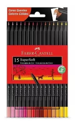 Lápices Faber Castell Supersoft colores cálidos x15
