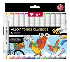 Marcadores doble punta Filgo Alloy x12