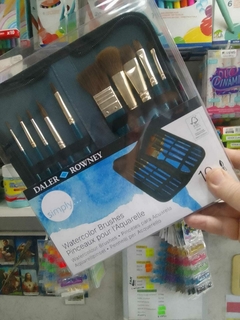 Pinceles Daler Rowney para ACUARELA. Pelo Natural x10