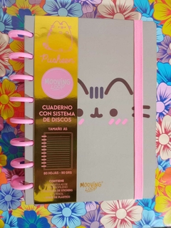 Cuaderno A5 discos Mooving Loop Pusheen