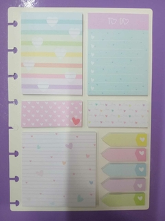 Set notas adhesivas para cuadernos de sistema de discos