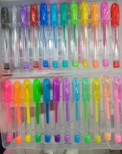 Mini lapiceras gel en valijita KeyRoad x24 - comprar online