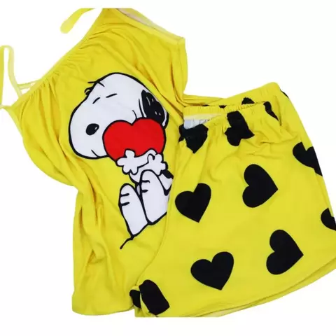 Pijama Short Dool Feminino Snoopy