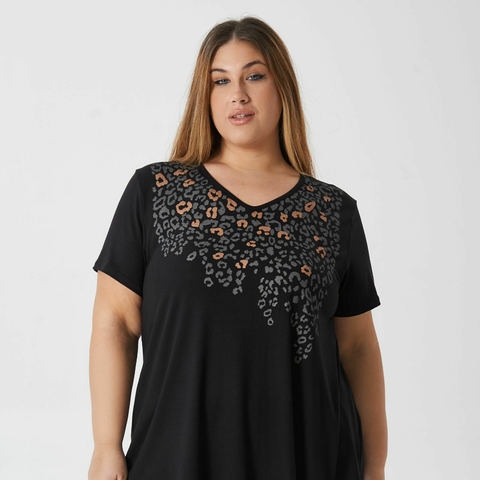 REMERA MC CUELLO LEOPARDO - comprar online