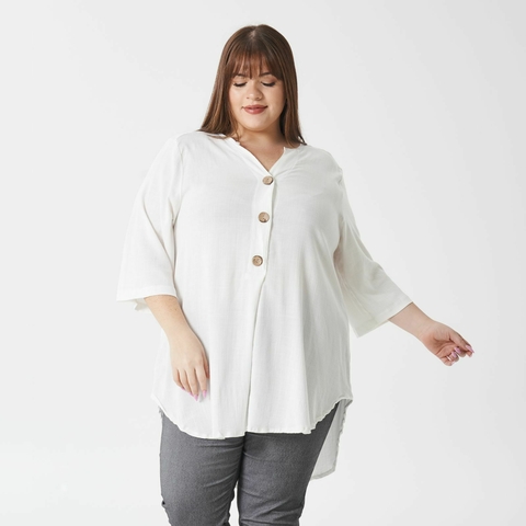 BLUSA LINO LISO 3 BOTON TC - comprar online