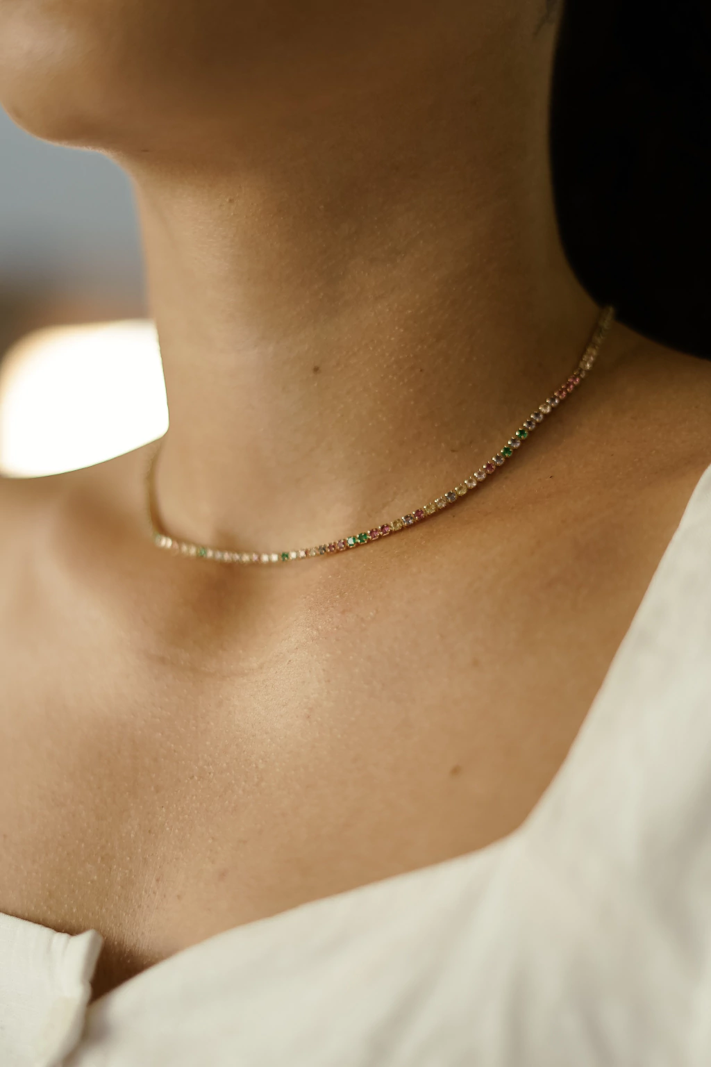 CHOKER ZIRCÔNIA MULTI COLOR