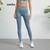 Lovito Leggings Esportivo Liso de Rápido Secagem Confortável e Desatado L09020 (Azul) - loja online