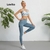 Lovito Leggings Esportivo Liso de Rápido Secagem Confortável e Desatado L09020 (Azul) - RiSe