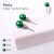 Aros Perlas 12 Pares 6 Medidas Verde Y Blanco Bag X 12 Set