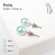 Aros Perlas 12 Pares 6 Medidas Aqua Y Blanco Bag X 12 Set - comprar online