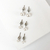 Aros Perlas 12 Pares 6 Medidas Azul Petroleo Y Blanco Bag X 12 Set - comprar online