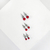 Aros Perlas 12 Pares 6 Medidas Roja Y Blanco Bag X 12 Set