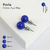 Imagen de Aros Perlas 12 Pares 6 Medidas Azul Y Blanco Bag X 12 Set