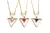 COLLAR PIEDRA NAT 3 TRIANGULOS BASE DORADA 4 COL BAG X 12 - comprar online