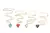 COLLAR PIEDRA NATURAL V BASE DORADA 4 COLORES BAG X 12 en internet