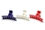 Broche Trapecio 7 Dientes Azul Blanco Rojo Bag Por 12 Unidades