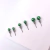 Aros Perla Fucsia Y Verde 12 Pares Bag X 12 Unidades