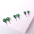 Aros Perla Fucsia Y Verde 12 Pares Bag X 12 Unidades en internet