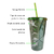 Vaso Plastico 450Ml Tapa y Sorbete Hojas X Unidad - tienda online