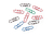 Clips 25Mm Rayados Multicolor Display X 100 Unidades