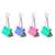 Binder Clip 38Mm Aqua Rosa Celeste Display X 4 Unidades