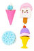 Goma De Borrar Set Helados Bag X 12 Unidades