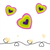 Goma De Borrar 4 Unidades Set Corazones Bag X 24 Unidades