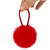 Gomita Pelo 6Cm Pompon Rojo Bag X 12 Unidades