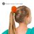 Gomita Pelo 6Cm Pompon Naranja Bag X 12 Unidades