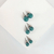 Aros Perlas 6 Tamaños Blanca Y Azul Mate 12 Pares Bag X 12 Unidades