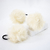 Gomita Pompon 8Cm Simil Pelo Conejo Crema Bag Por 12 Unidades - IKO Accesorios