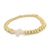 Pulseras Cordon Trenzado Beige Con Cruz Bag Por 12 Unidades - IKO Accesorios
