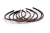 Vincha 8Mm Tela Cuadrille 6 Colores Bag Por 36 Unidades