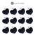 Llaveros Pompon Corazon Azul Marino Bag X 12 Unidades - tienda online
