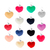 Llaveros Pompon Corazon Beige Bag X 12 Unidades