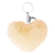 Llaveros Pompon Corazon Natural Bag X 12 Unidades