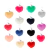 Llaveros Pompon Corazon Natural Bag X 12 Unidades