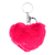 Llaveros Pompon Corazon Fucsia Bag X 12 Unidades