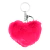 Llaveros Pompon Corazon Fucsia Bag X 12 Unidades