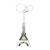 Llaveros Plata Vieja Torre Eiffel Con Piedras Multicolor Bag X 12 Unidades