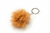 Llaveros Pompon 6Cm Marron Base Nickel Bag Por 12 Unidades