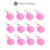 Llaveros Pompon 9Cm Rosa Bag X 12 Unidades - tienda online