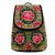 Mochila Chica Rosa Bordada Hindú - Diseño Floral Artesanal
