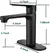 Grifo de baño negro de una sola manija MARCA NICTIE, grifo de lavabo de baño negro mate de un solo agujero, moderno grifo de baño de un solo orificio - AnnyVende