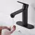Grifo de baño negro de una sola manija MARCA NICTIE, grifo de lavabo de baño negro mate de un solo agujero, moderno grifo de baño de un solo orificio - tienda online