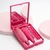 Kit Elegante De Pincéis De Maquiagem Com 5 Peças E Espelho