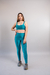 CONJUNTO CANELADO TOP BÁSICO AZUL PETRÓLEO - comprar online