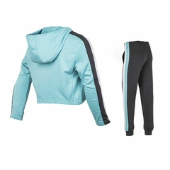 CONJUNTO CON CAPUCHA ADIDAS COLORBLOCK- TURQUESA - comprar online