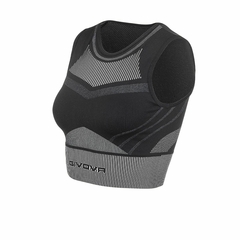 TOP GIVOVA ENTRENAMIENTO TRON MUJER NEGRO